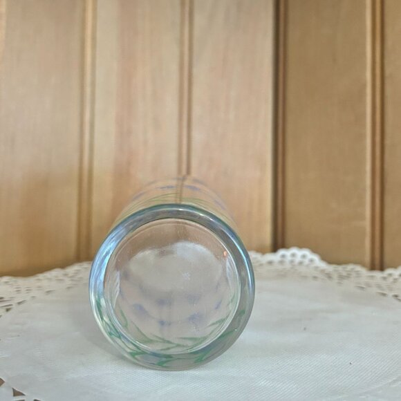 Vintage Swanky Swigs Juice Glasses Mismatched Set of 4 Pink Blue Floral Retro - Picture 5 of 9